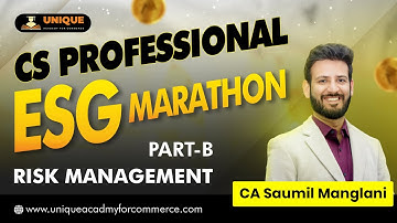 ESG Marathon - Part B - Risk Management - 2024 & 2025 - 20 Marks - CA Saumil Manglani