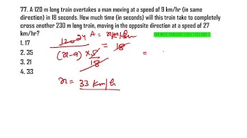 A 120 m long train overtakes a man moving at a speed of 9 km/hr (in same direction) in 18 seconds.