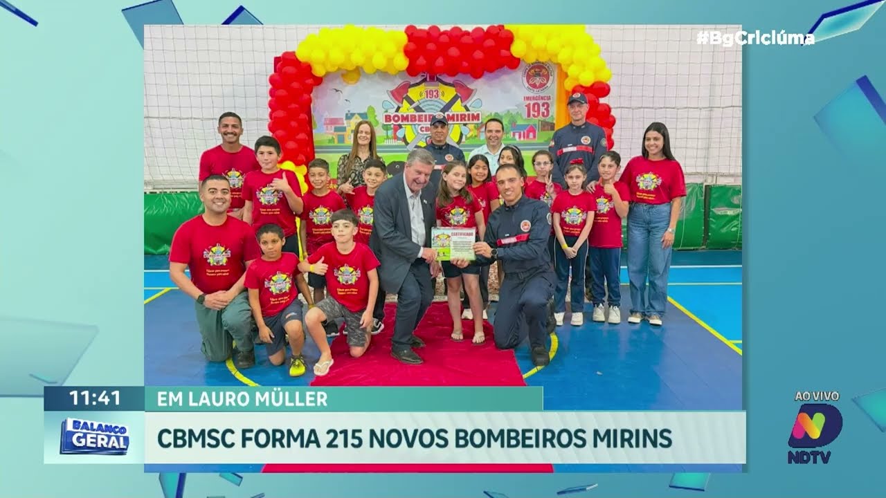 Lauro Müller celebra a formação de mais de 200 novos bombeiros mirins - QTU Questões do Universo