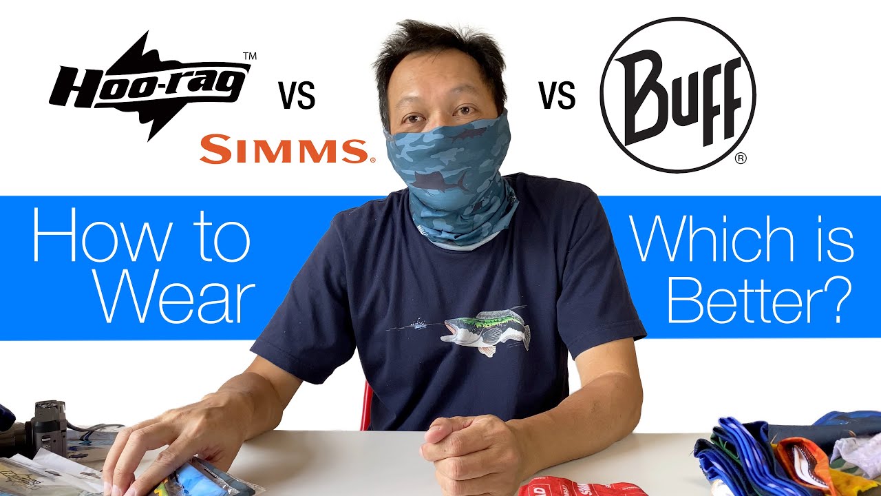 How to wear fishing neck gaiters Comparing some from HooRag, Buff and Unboxing my own designs