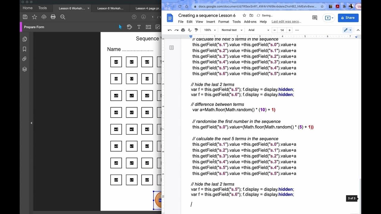 6. JavaScript with Adobe Acrobat: Making a Dynamic Math Worksheet ...