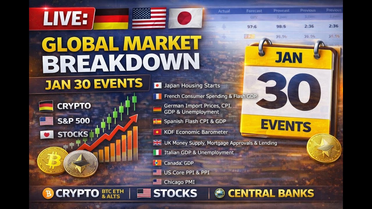 🌍 LIVE Global Market Breakdown | Crypto, Stocks & Macro News | Jan 30