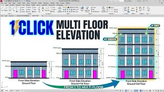 AutoCAD Multi-Floor Elevations in 1 CLICK | AutoLISP