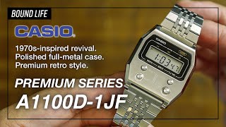 レトロな秀逸デザインCasio A1100D-1Jf購入レビュー70年代フルメタル復刻モデル