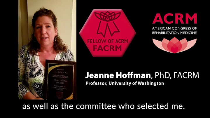ACRM 2020 Fellows Recipient Jeanne Hoffman Accepta...