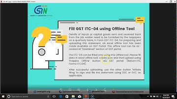Job work  return filing -GST ITC 04 in english by CA Bhavishyasri