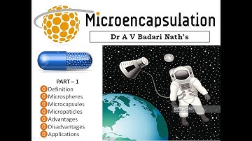 Microencapsulation; Part 1; Introduction, Advantages, Applications