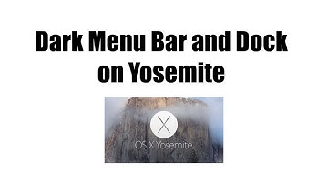 How to get a Dark Menu Bar and Dock on OS X Yosemite