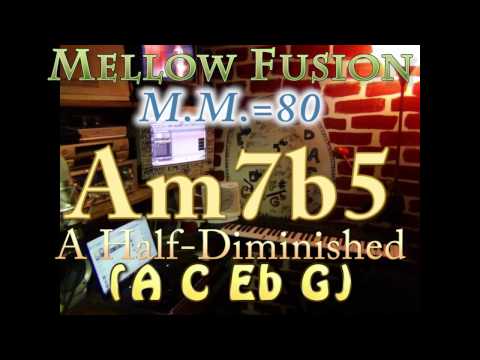 am7b5 half-dim (a c eb g) mellow fusion - m.m.=80 - one chord vamp