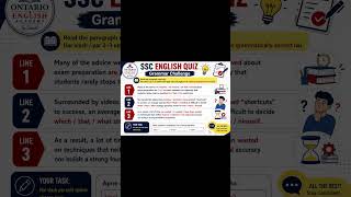 SSC English Quiz: Advanced Grammar Challenge (Error Spotting)