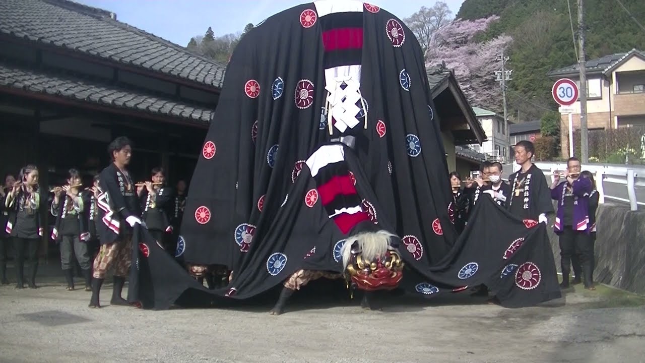 令和6年4月7日　飯沼諏訪神社奉納音楽獅子舞