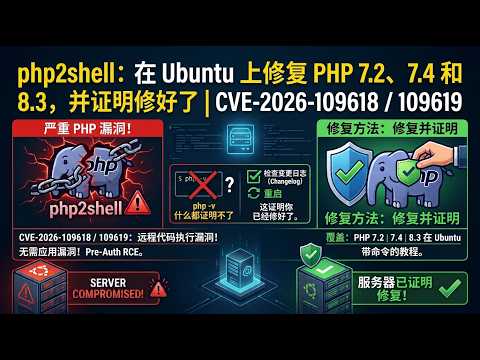 php2shell：在 Ubuntu 上修复 PHP 7.2、7.4 和 8.3，并证明修好了｜CVE-2026-109618 / 109619
