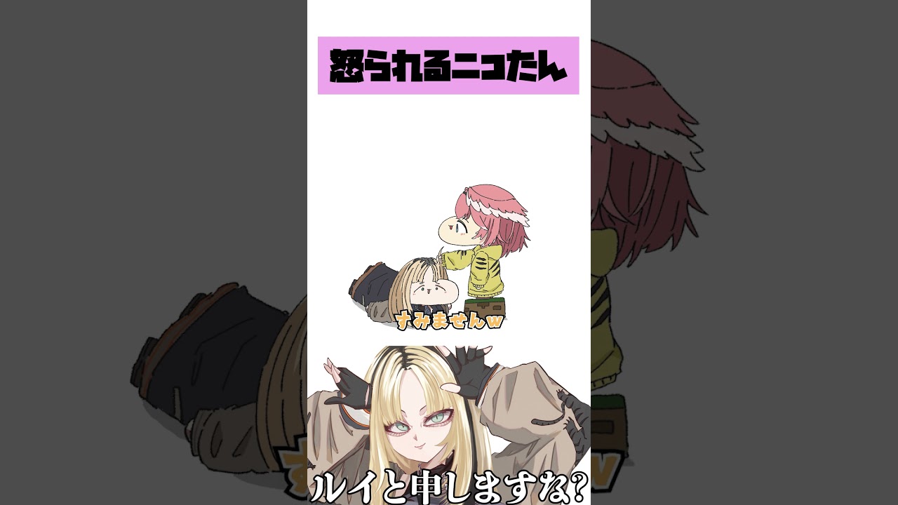 【手描き】推しの挨拶をウッキウキで真似したら怒られちゃったニコたん  #hololive #切り抜き #手描きホロライブ #vtuberclips