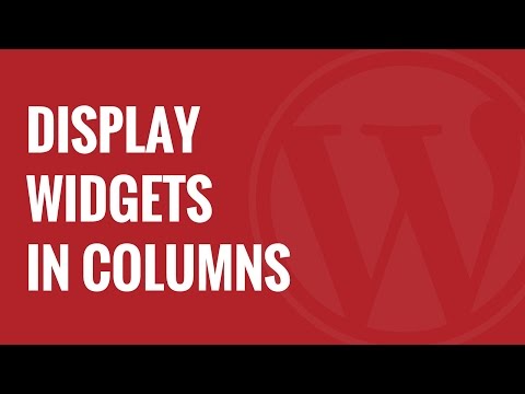 How to Display WordPress Widgets in Columns
