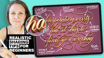 GOLDEN 3D Lettering in Procreate ✨✨