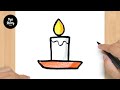 #182 How to Draw a Candle - Easy Drawing Tutorial