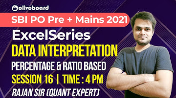SBI PO 2021 | Maths | Data Interpretation | Percentage & Ratio Based | Session 16 #ExcelSeries