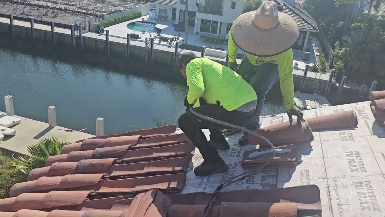2-piece barrel tile roof installation video in Fort Lauderdale FL