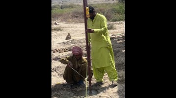 Poles installation for fencing | #trending #technology #shorts