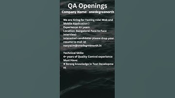 QA JOB OPENING FOR MANUAL TESTING #viral #manualtesting #selenium #automation #qa #yt #ytshorts