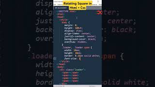 Rotating Square in HTML + CSS Profile
