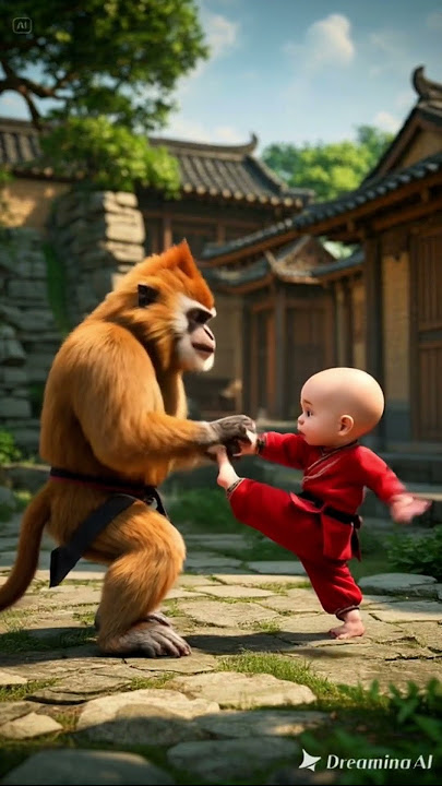 Anak Kecil VS Kera Raksasa: Pertarungan Kungfu Epik!