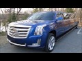 Brand New Blue Stretch Cadillac Escalade