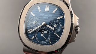 Patek Philippe Nautilus Perpetual Calendar 5740/1G-001 White Gold 40mm Blue  Dial