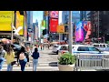 🏙New York City🏙 Walking Tour Times Square to Columbus Circle in 4K 60fps 🇺🇸