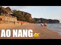 Ao Nang beach sunset walk, Thailand - 4K 60fps