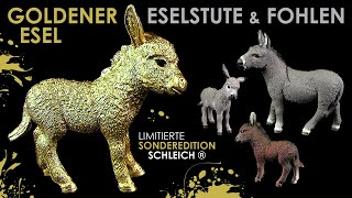 Schleich ® Goldener Esel - Limitierte Sonderedition - Esel Stute & Fohlen - Review Special