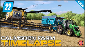 🇬🇧 Harvesting Oats, Baling Straw, Feeding Cows & Sheep ⭐ FS22 Calmsden Farm Timelapse