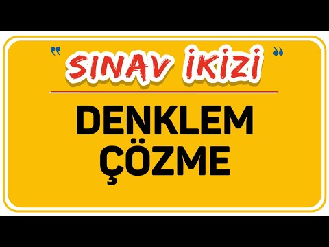 DENKLEM ÇÖZME / ŞENOL HOCA