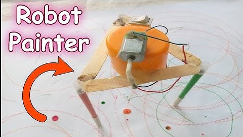 How to make robot Painter (Very Simple) || that paints alone at homemade || dc moter robot painter