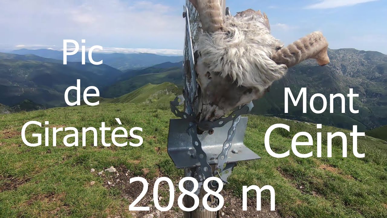 Mont Ceint / Pic de Girantès (2088m, Ariège) point culminant massif de