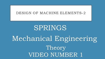 Spring Definition, Theory 1, Design of Machine Elements, Mechanical Engineering