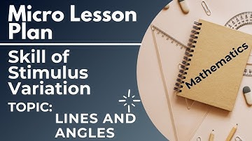 Maths micro lesson plan | Skill of stimulus variation | #bed #gndu #lessonplan #microlessonplan