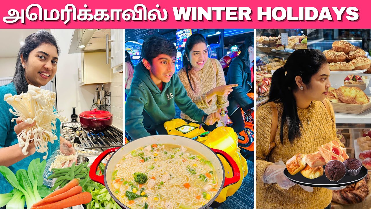 🍜 Home Made Healthy SOUPY NOODLES | Indoor Fun Time | Holiday Time | Winter Season | USA Tamil VLOG