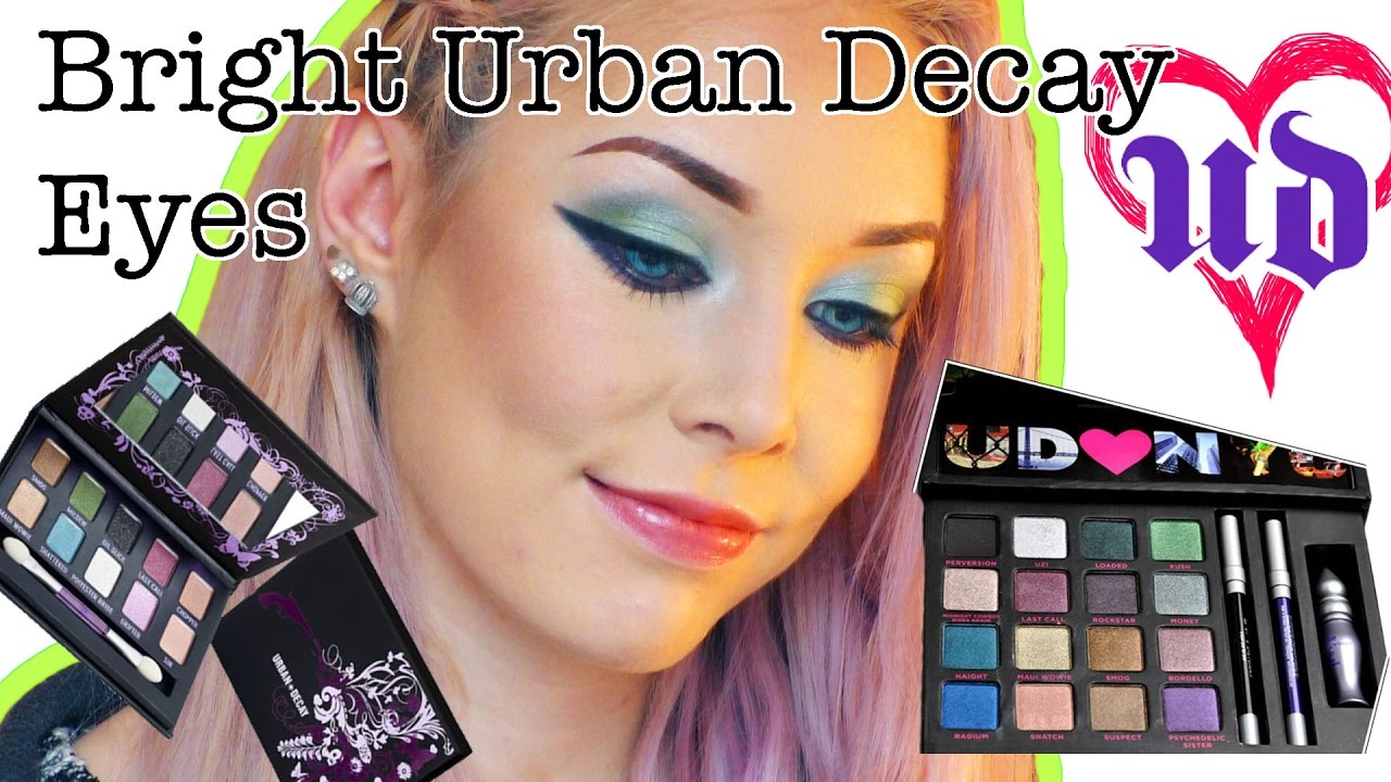 URBAN DECAY BRIGHT AND COLOURFUL MAKEUP TUTORIAL | NYC PALETTE & AMMO PALETTE