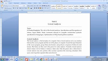 Compiler Design and Construction(CDC) Lecture | 01 Sept | 07
