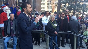 State Rep. Yousef Rabhi speaks at Hash Bash 2017 in Ann Arbor