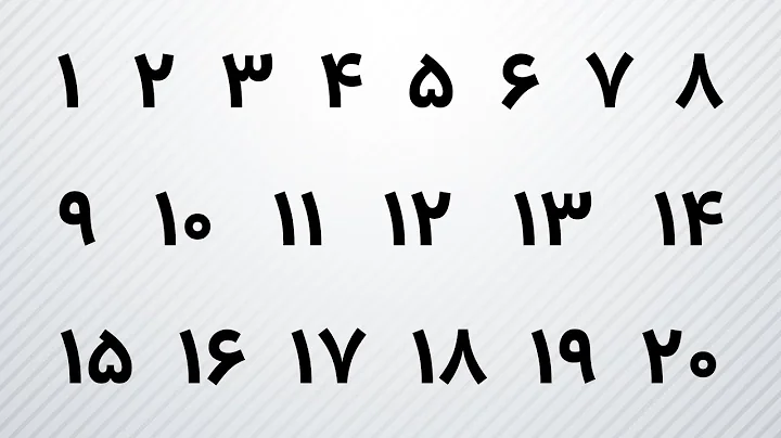 Numbers 1-20 in Persian | اعداد ۱ تا ۲۰ در زبان فارسی
