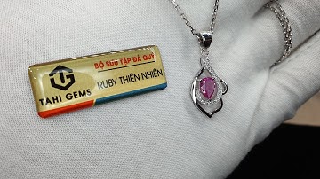 Tahi 3961 - Vô cùng ý nghĩa với mặt dây chuyền vàng trắng 18k đính đá ruby | TahiGems - Tahi Phạm