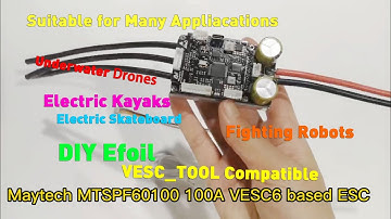 Maytech MTSPF60100 100A VESC6 Based ESC for E Skateboard Robots Efoil Kayak Underwater Thruster
