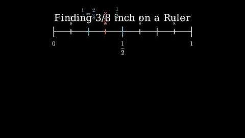 How to Find 3/8 on a Ruler or Tape Measure