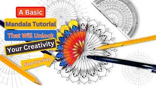 How to draw a Basic Mandala for Beginners- Art Lesson 138 Guide