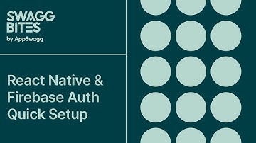 React Native & Firebase Auth Quick Setup