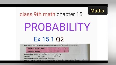 class 9th chapter 15 | probability | Ex 15.1 Q2 | lecture 3 | goa board