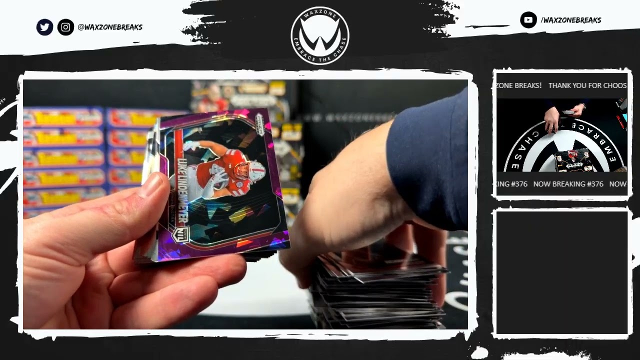 3/20/2026 (2025) PRIZM BLACK FOOTBALL HOBBY 3 B0X 1/4 CASE BREAK #376