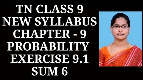 9th Maths Ch-9 Probability | Ex-9.1 (6th sum) | Samacheer One plus One channel